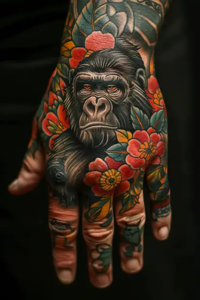 gorilla tattoo idea 12
