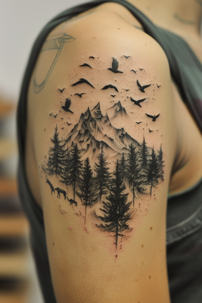 mountain tattoo design ideas 5