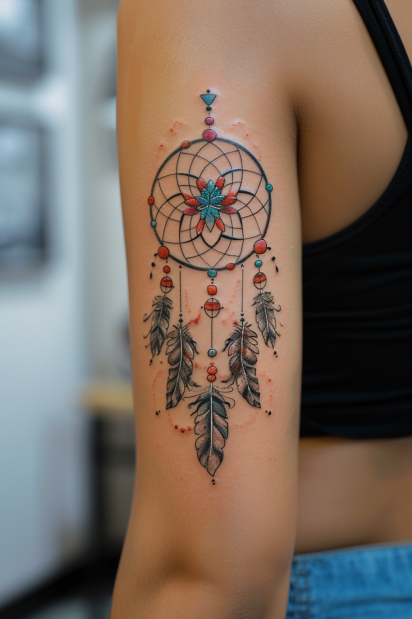 bicep tattoos for women 13