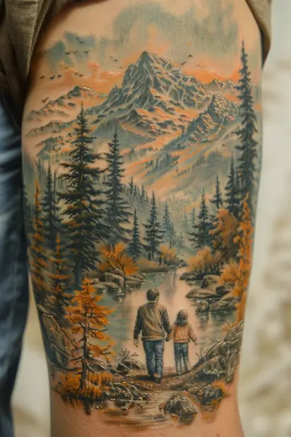 Father and Daughters Tattoo Ideas 26