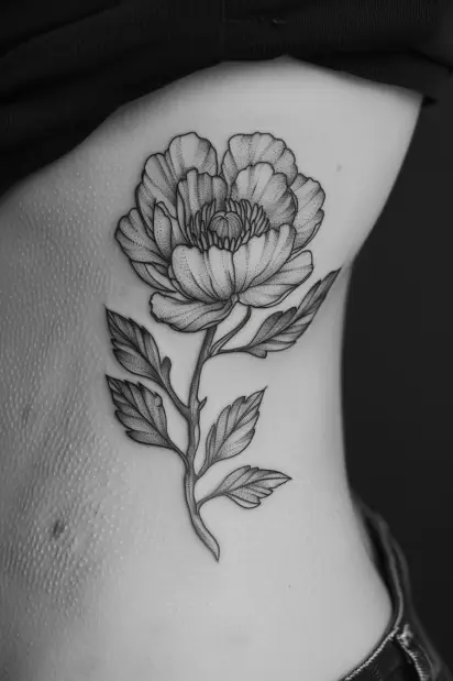 peony tattoo ideas 10