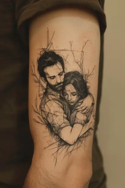 Father and Daughters Tattoo Ideas 5
