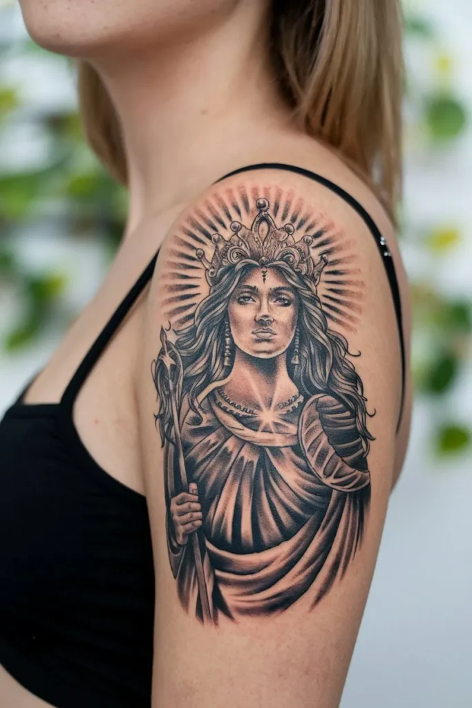Regal Feminist Goddess Tattoo