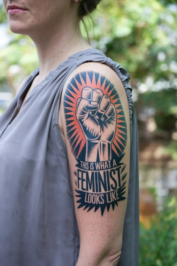 "This is What a Feminist Looks Like" Bold Tattoo
