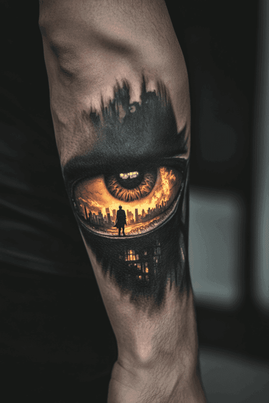 Batman Eye of Gotham Tattoo