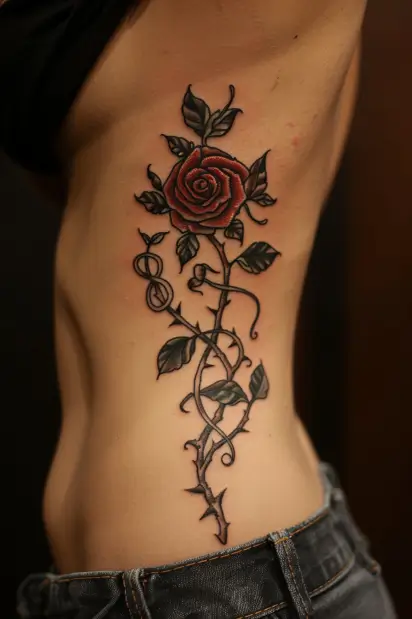 rib tattoos for women 12