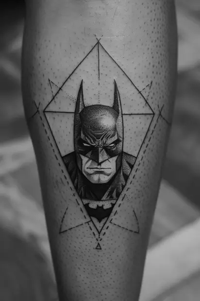 batman tattoo minimalist style