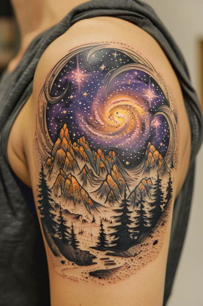 mountain tattoo design ideas 13