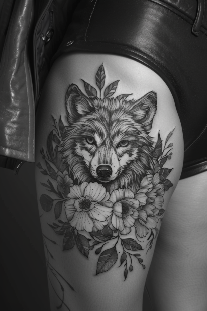 thigh tattoos for women 13