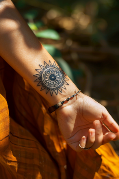 Mandala Sunburst Tattoo