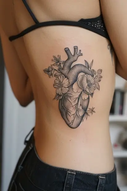rib tattoos for women 10