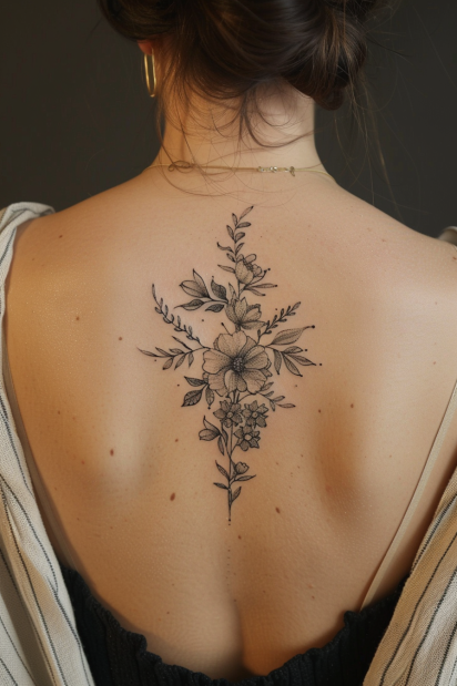 wildflower tattoo ideas for women 1