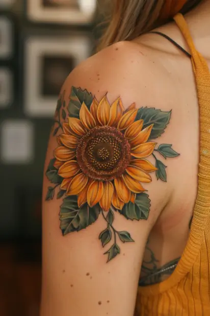 sunflower tattoo ideas 15