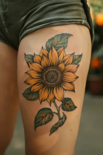 sunflower tattoo ideas 8