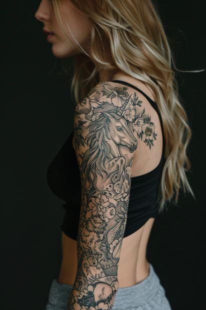 sleeve tattoos for women 21