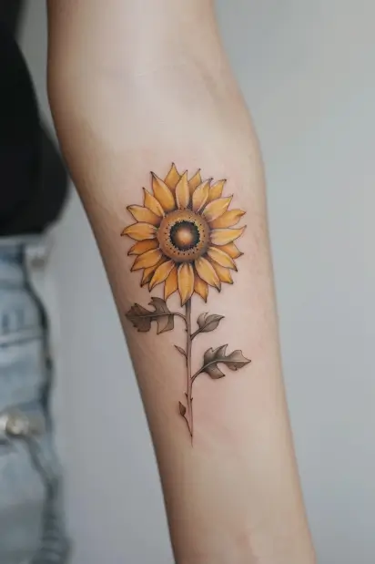 sunflower tattoo ideas 10