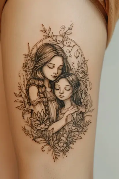 mother daughter tattoos 12
