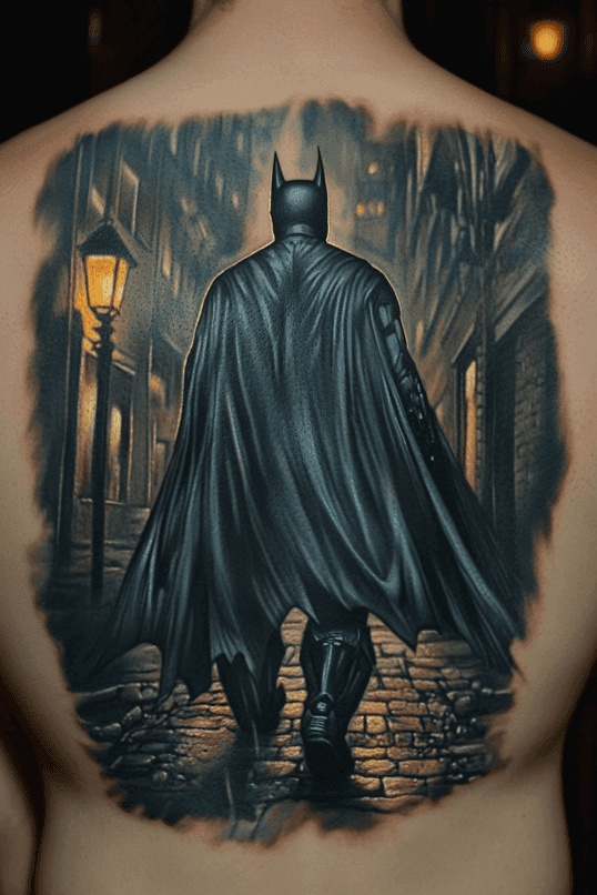 Full-Back Batman Alley Tattoo