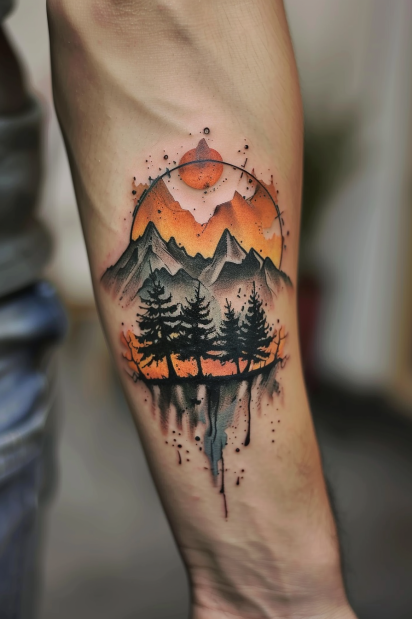 mountain tattoo design ideas 2