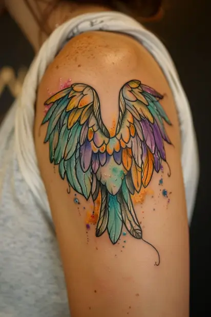 angel wings tattoo ideas 6