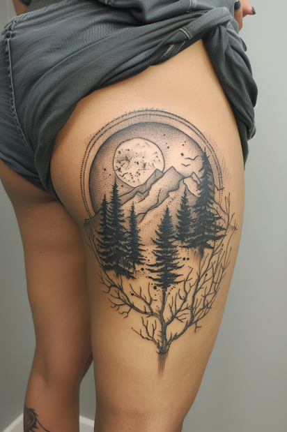 thigh tattoos for women 21