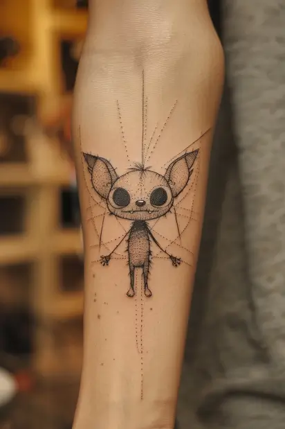 Stitch_tattoo_minimalist_forearm_placement
