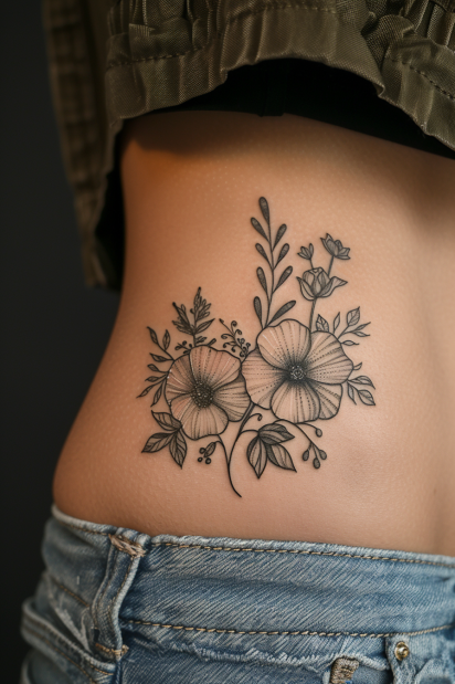 wildflower tattoo ideas for women 5
