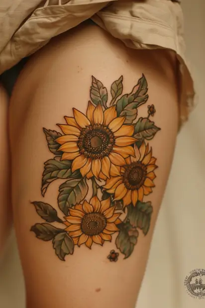 sunflower tattoo ideas 23