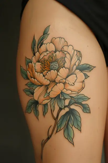 peony tattoo ideas 20