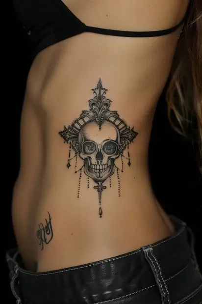 rib tattoos for women 14