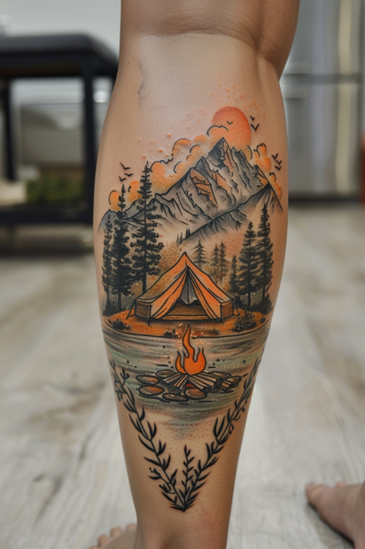 mountain tattoo design ideas 11