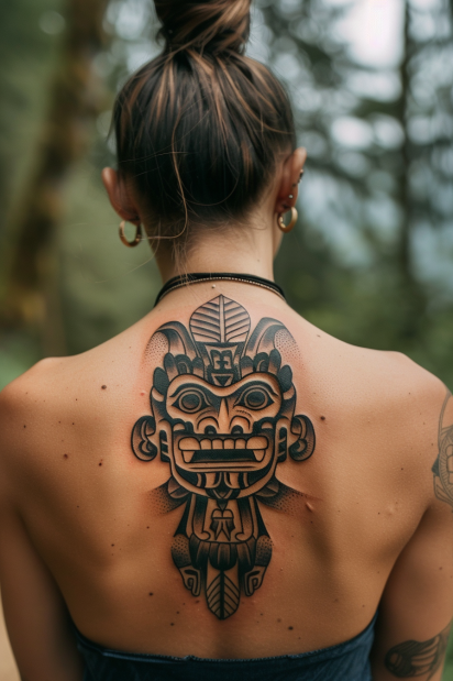 Ancient Tribal Deity Tattoo