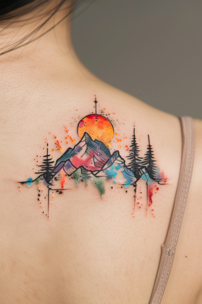 mountain tattoo design ideas 22
