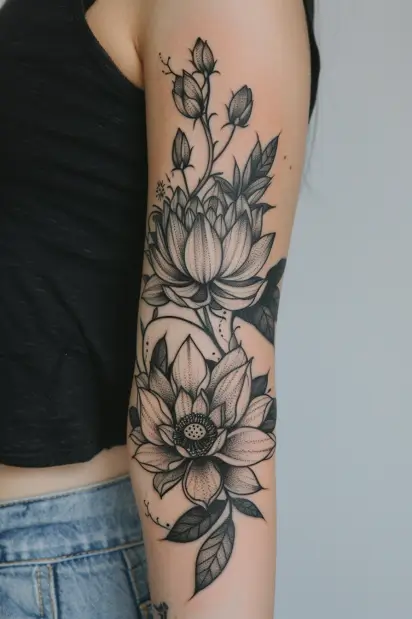lotus flower tattoos 18