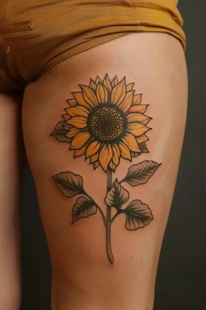 sunflower tattoo ideas 22