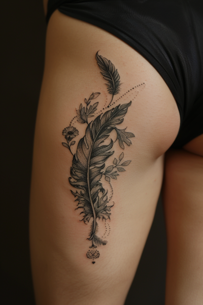 thigh tattoos for women 14