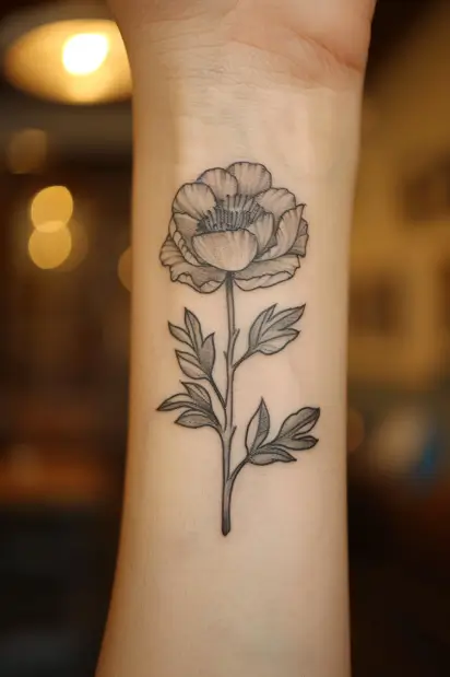 peony tattoo ideas 1