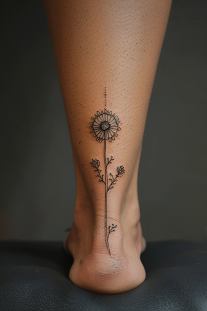 Small_dandelion_tattoo_line_art_ankle_placement