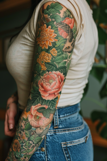sleeve tattoos for women 19