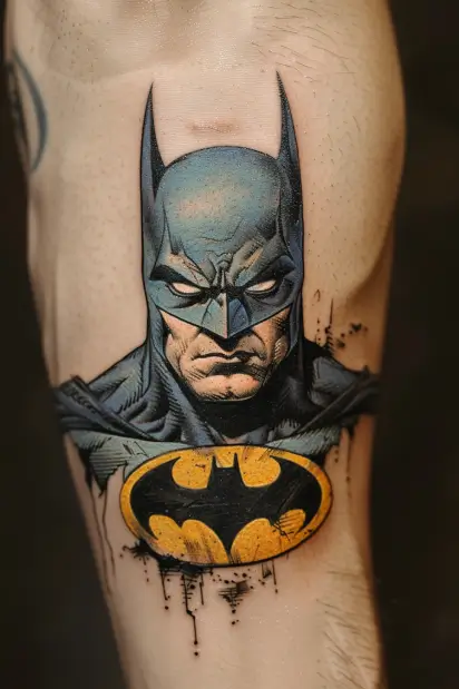 batman tattoo realistic style