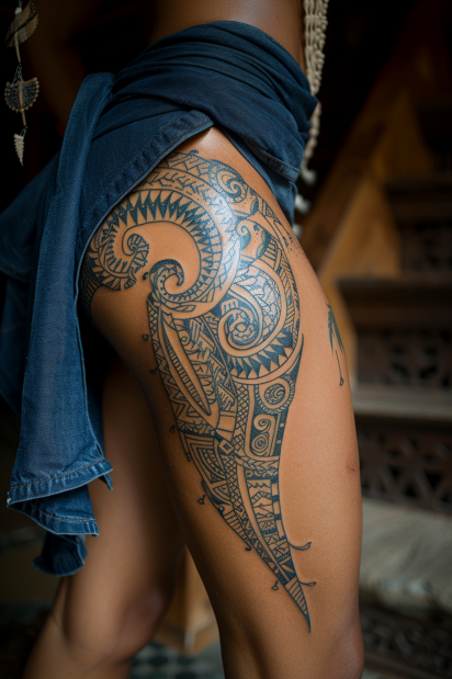 thigh tattoos for women 10