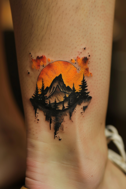 mountain tattoo design ideas 8