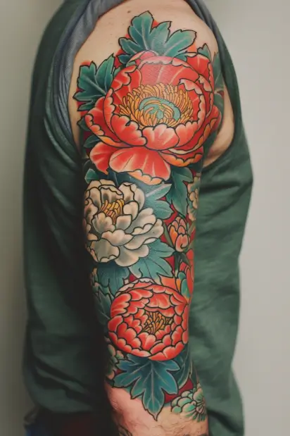 peony tattoo ideas 9