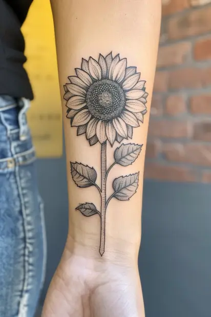sunflower tattoo ideas 7