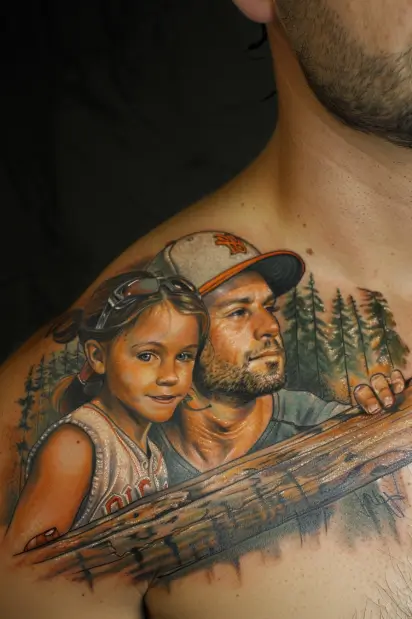Father and Daughters Tattoo Ideas 28