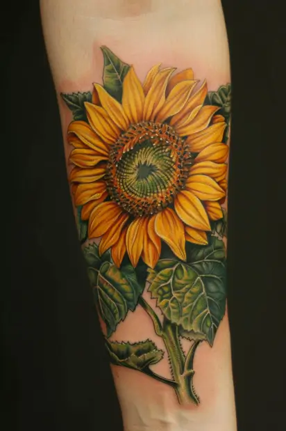 sunflower tattoo ideas 25