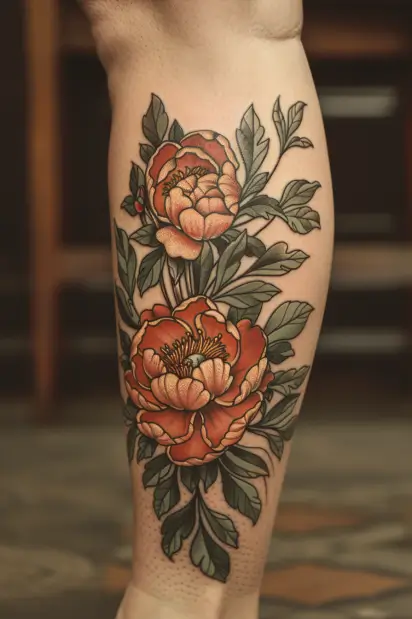 peony tattoo ideas 11