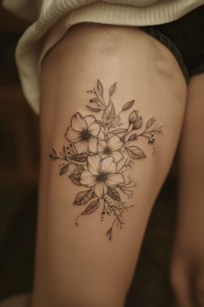 thigh tattoos for women 6