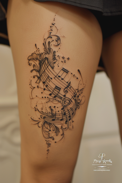 thigh tattoos for women 20