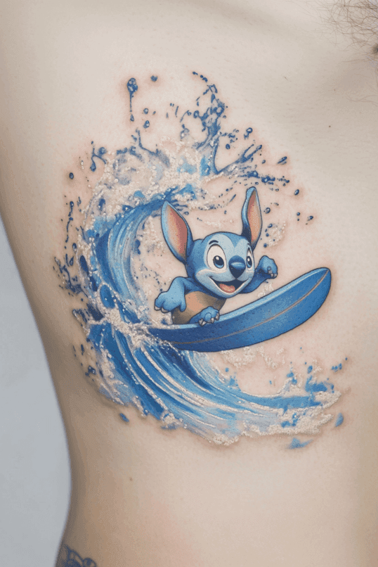 Surfing Stitch Tattoo
